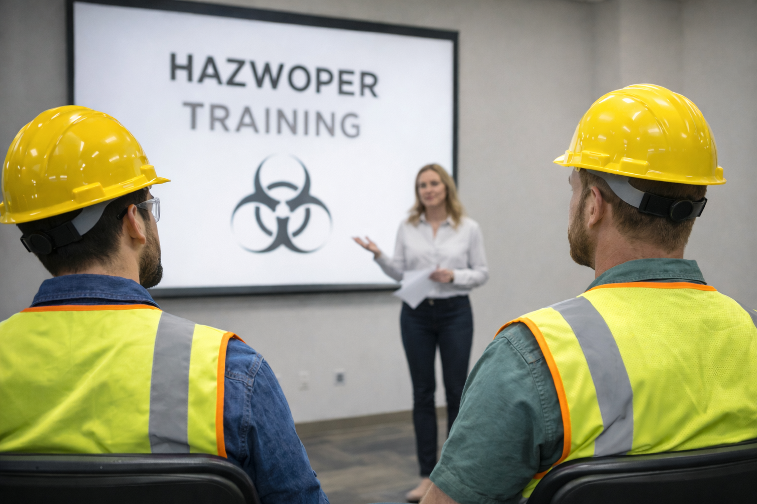 HAZWOPER safety training class in session